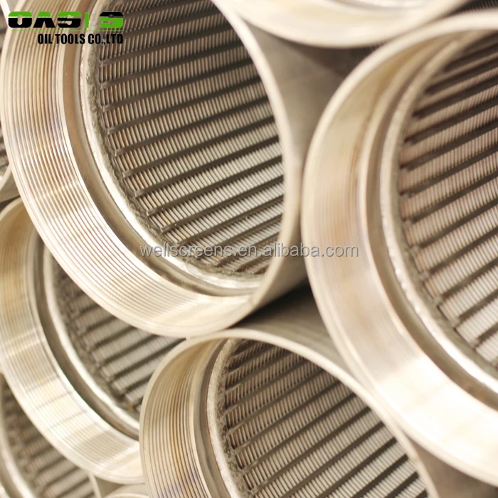 Deep well drilling continuous slot wire wrapped johnson water well screens