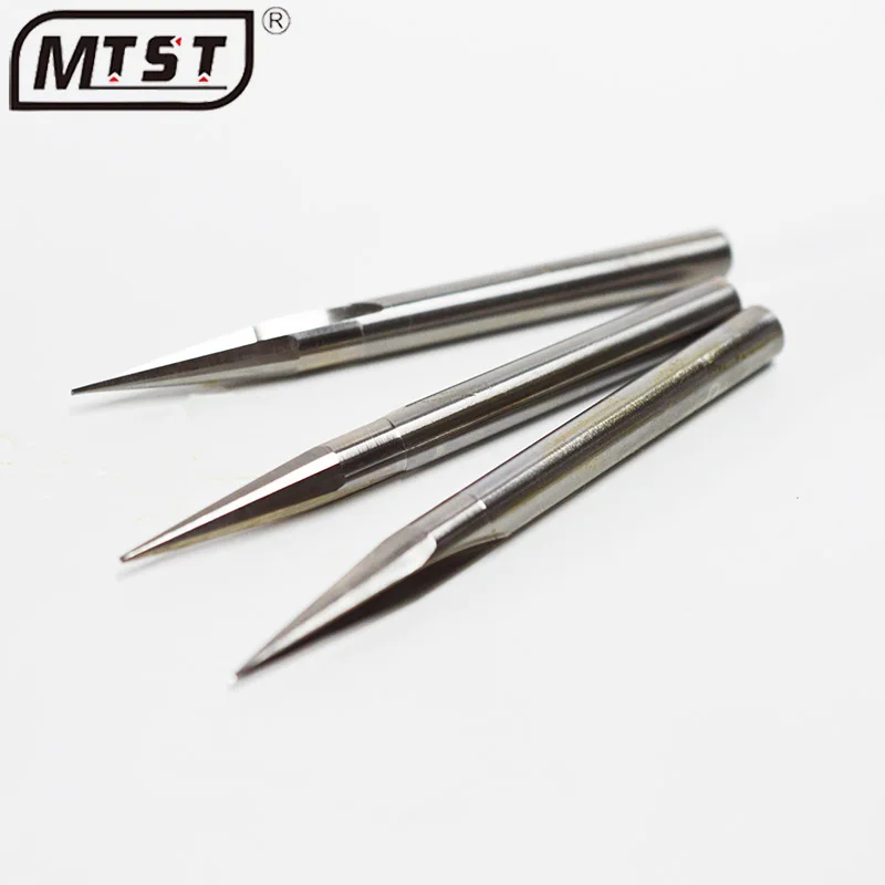 10mm Woodworking engraving machine milling cutter type cutter double-edged straight groove ball-end pointed cutter