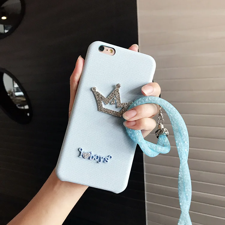 Diy silver crown mobile phone case beauty full crystal accessories