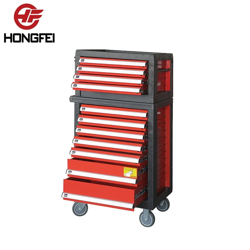Heavy gauge steel powder coating finish tool cabinet with wheels
