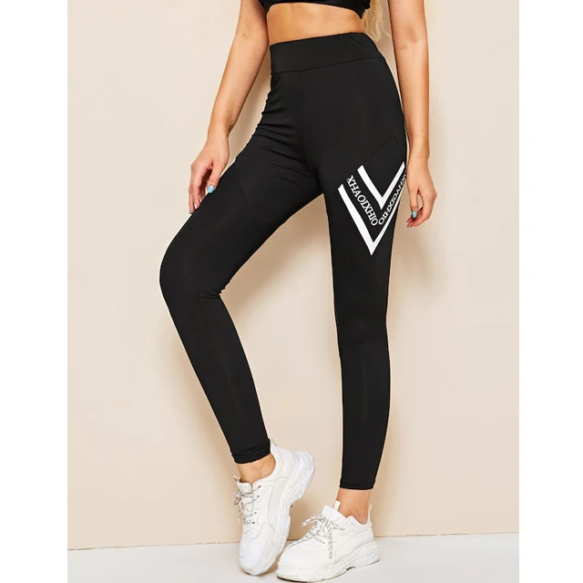 
Stretch chevron leggings yoga gym pants 