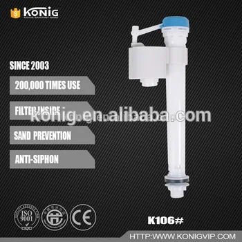 Dual filling valve ABS plastic toilet tank fittings