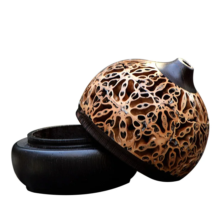 Custom classic wood  handmade incense burner with logo