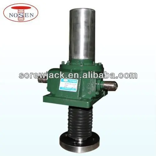 Inverted Manual Worm Gear Screw Jack Translating Screw With Threaded End For Slitter Machine