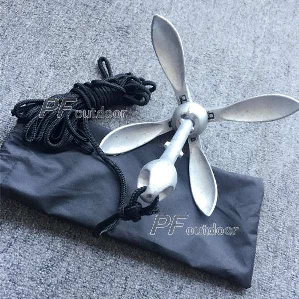 Высокое качество горячеоцинкованная 1 5 кг рыболовная лодка складной якорь комплект