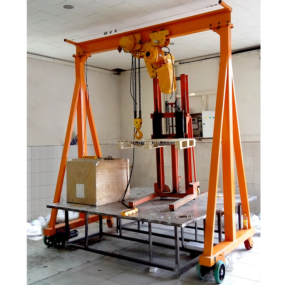 used single girder outdoor rubber tyre 1ton 3ton 5ton 10 ton mobile gantry crane