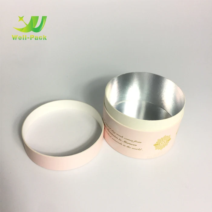 Custom paper packaging tube with sifter for baby loose powder cylinder paper tube packaging for skin care cream body lotion