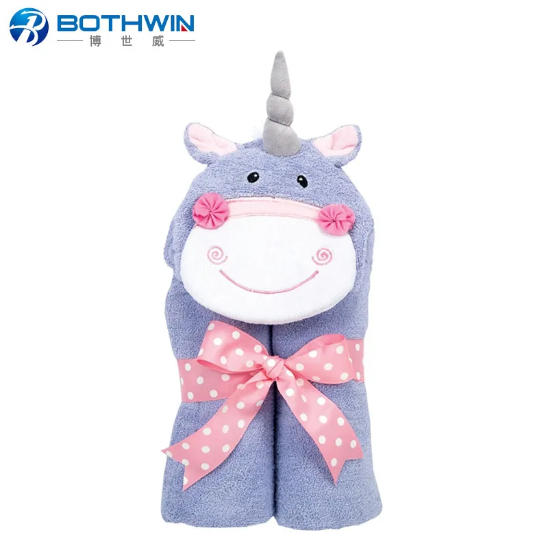 
Large size Children and Kids Soft Unicorn Hooded Towel 