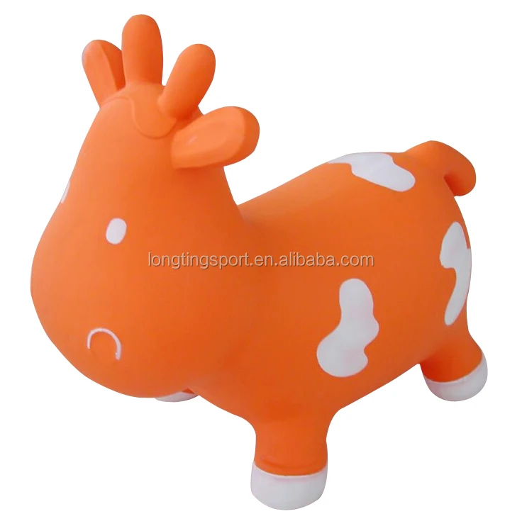 pvc milk cow jumping toy inflatable animal