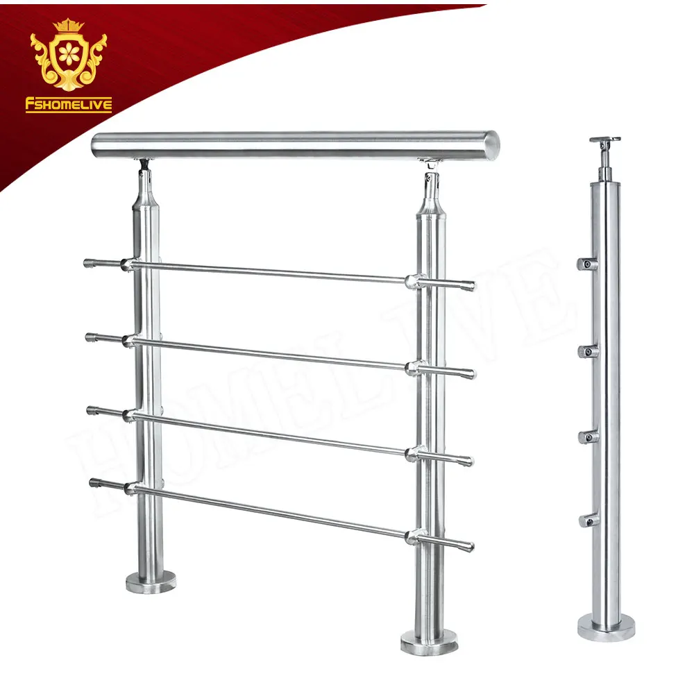 Vertical Cable Steel Balustrade Design Stainless Hand Railing Handrail Steel Balustrade Systems