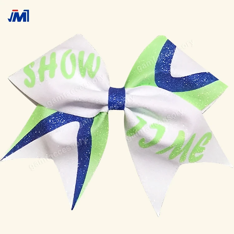 Wholesale cheerleader Cheerleading team girls ribbon boutique hair bows