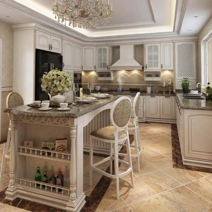 Kitchen furniture solid wood China made kitchen cabinets