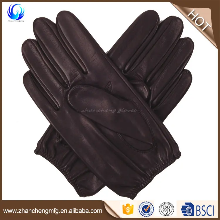 Real leather driving gloves with fashion design