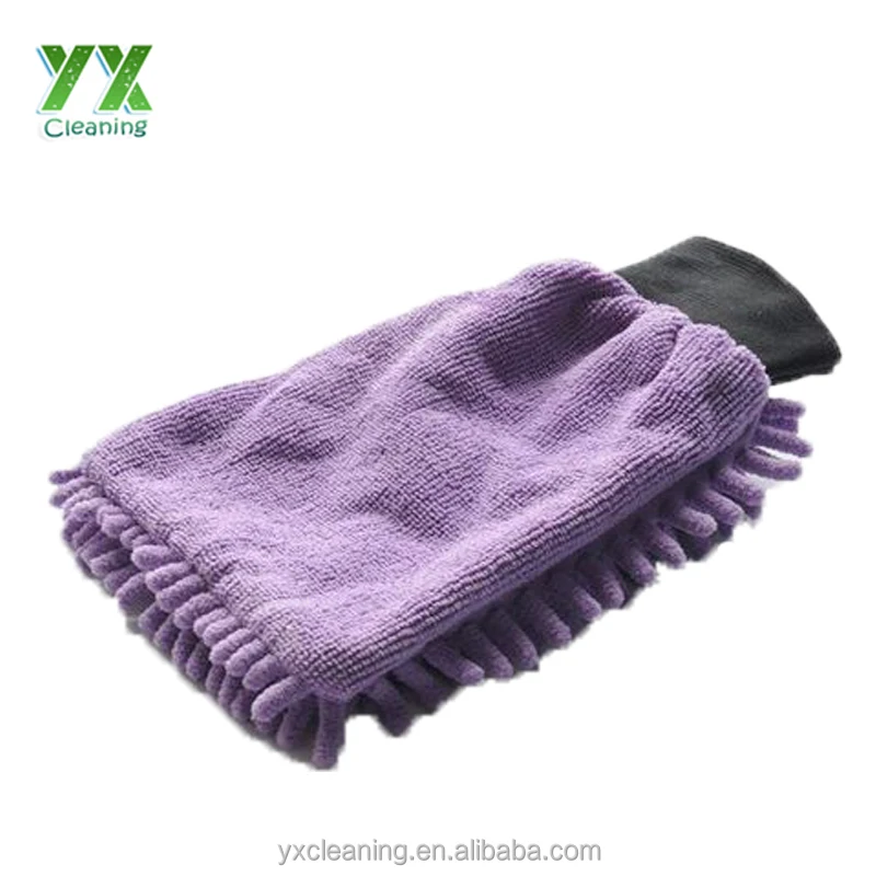 CUSTOMIZED Car Washing Chenille Glove Microfiber Cleaning Mitten