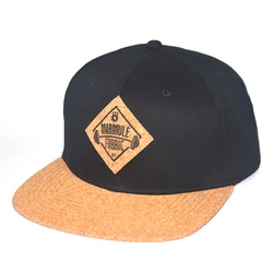 Welcome to make your design cork snapback cap flat brim cap with patch logo cork