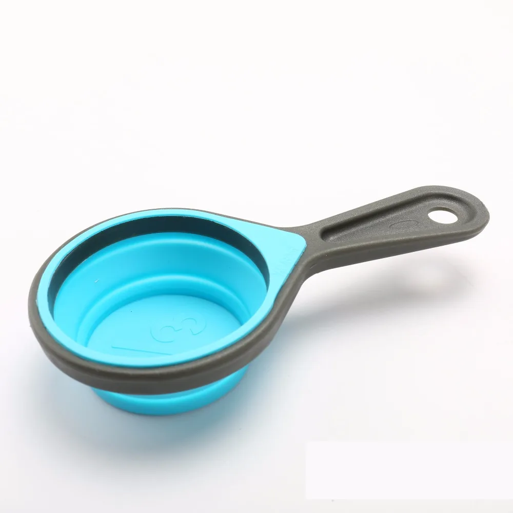 promotion Portable Collapsible Silicone Measuring Cup Spoons