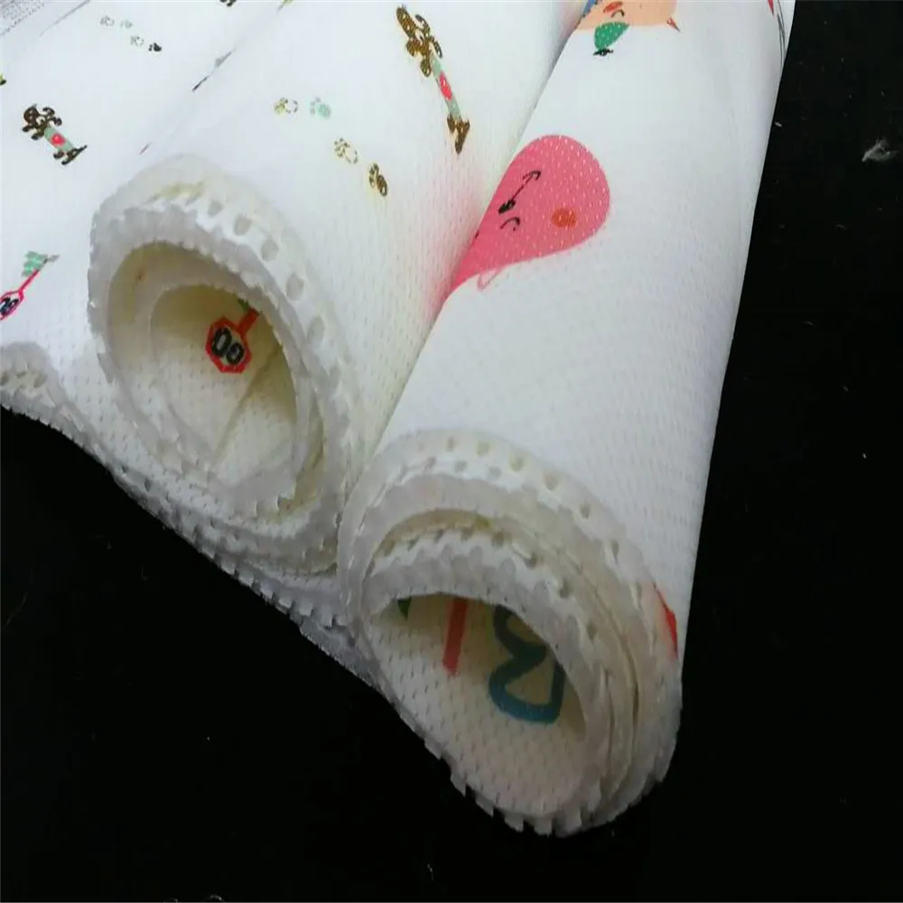 0.5-1cm printed 3d air sandwich mesh fabric  100%polyester custom Bedding fabric for mat  mattress