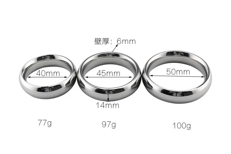 Heavy Exercise For Men Penis Ring Stainless Steel Cock Ring Sex Toys