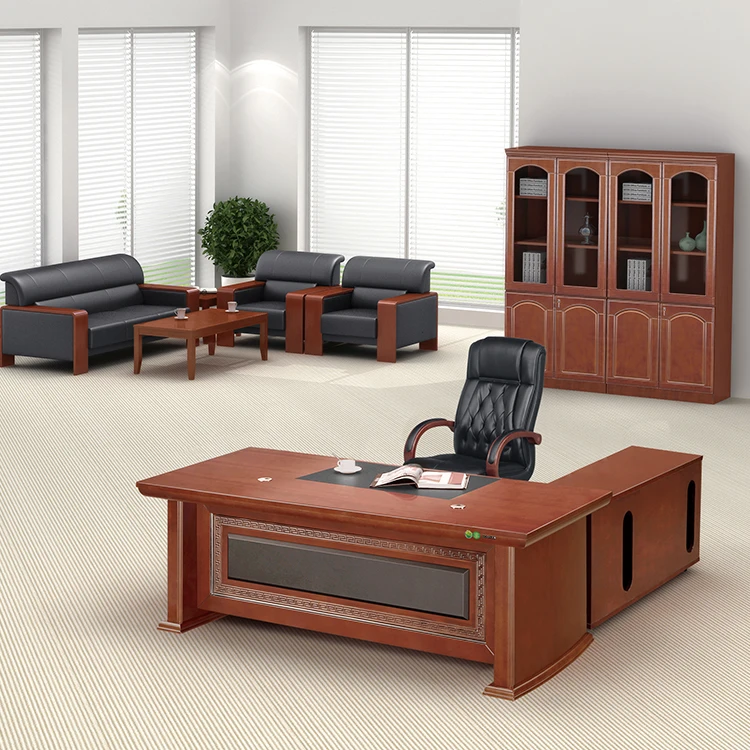 High tech executive standard dimensions modern manager office desk
