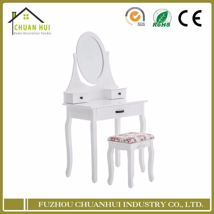 Оптовая лучшие качества современные белого твердого дерева, туалетный столик