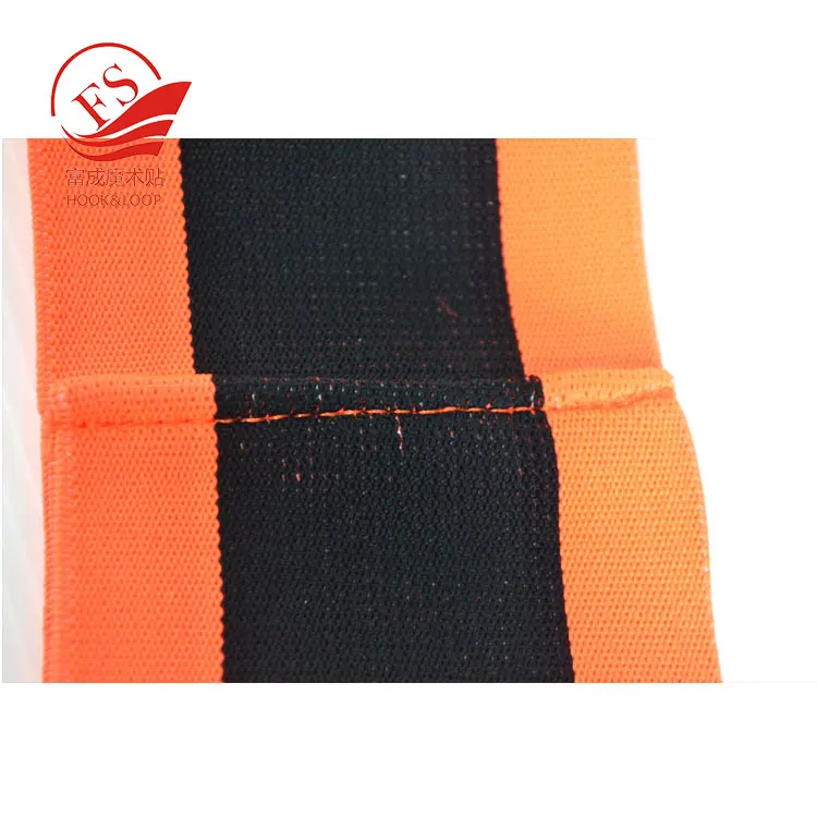 Customized size and color adjustable elastic nylon soccer training arm band football soccer captain armband