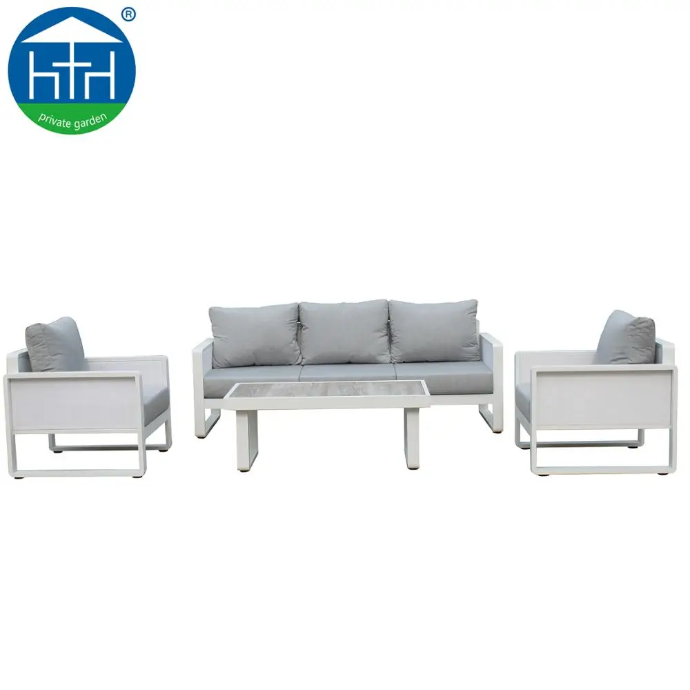 
Garden Furniture For Modern Powder Coating Aluminum Frame Outdoor Sofa Set 