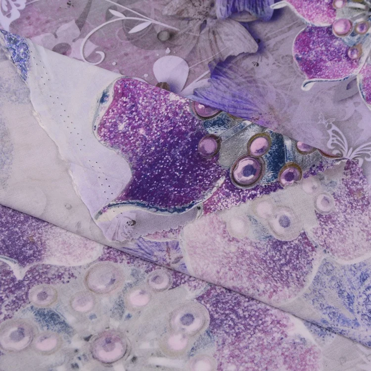 Shaoxing yanhui 130gsm wholesale 100% rayon plain woven floral fabric textiles print