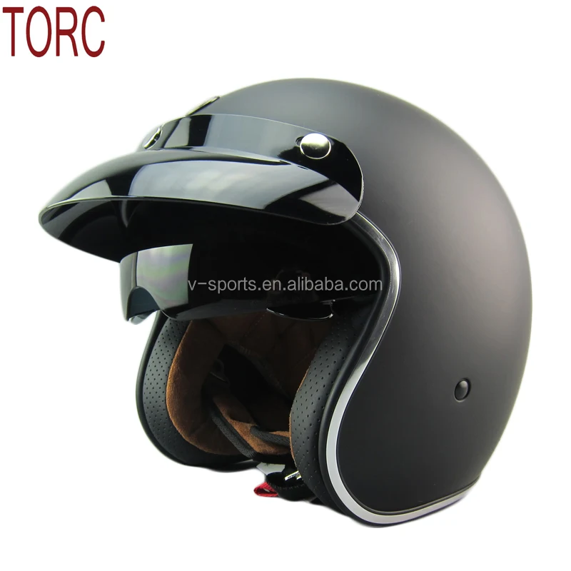 2016 New arrival TORC vintage motorcycle helmet jet scooter moto helmets with inner lens can add snap bubble shield and lens