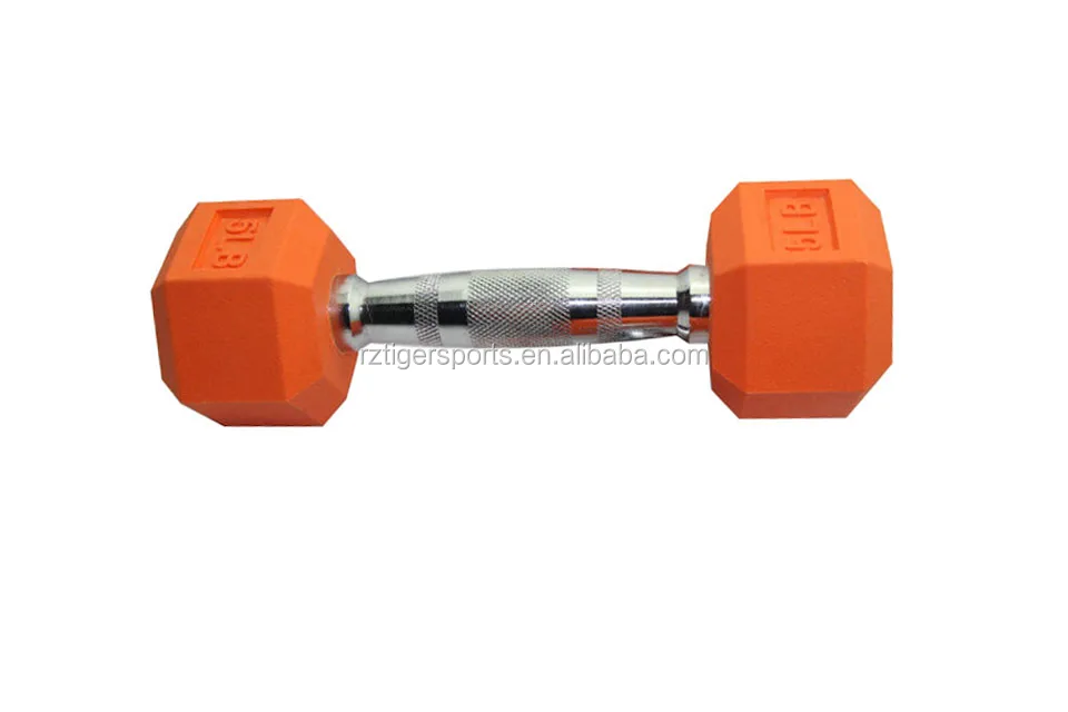 
Durable color rubber hex dumbbell for club home or gym 