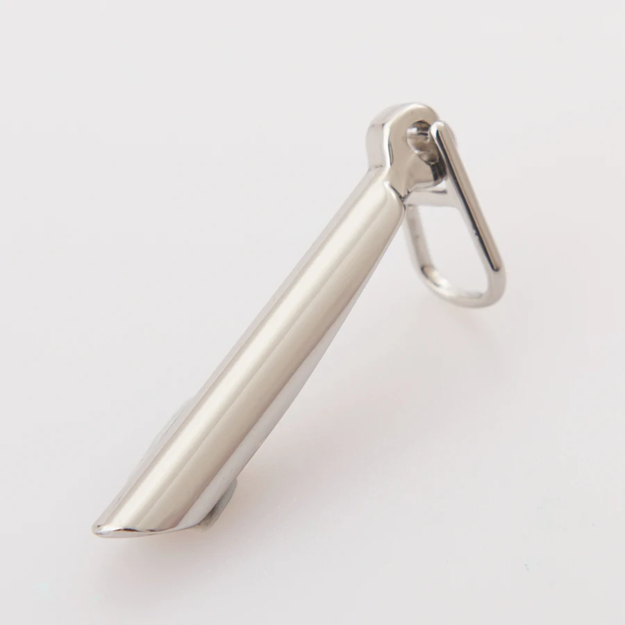 Eco friendly silver color zinc alloy metal zipper slider puller for bag