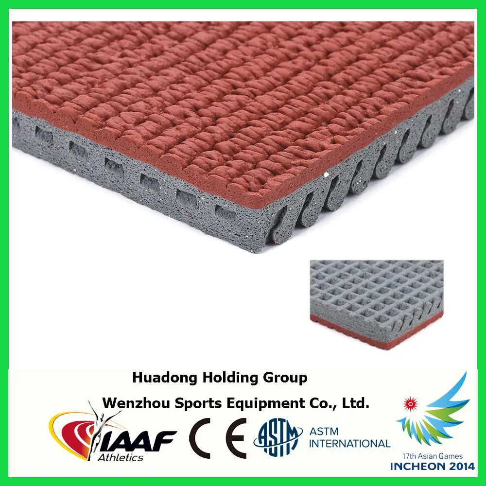 
13mm outdoors prefabricated athletic track, rubber running track mats, waterproof roof covering material 