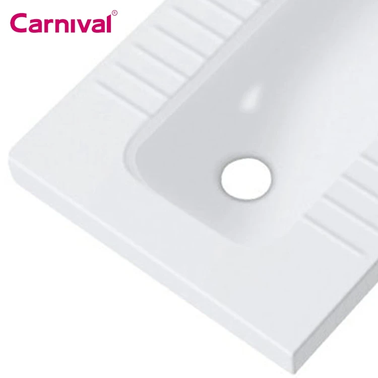 Прямоугольный простой дизайн, унитаз для общественных мест в стиле ванной комнаты Азии, сковорода для унитаза 563B