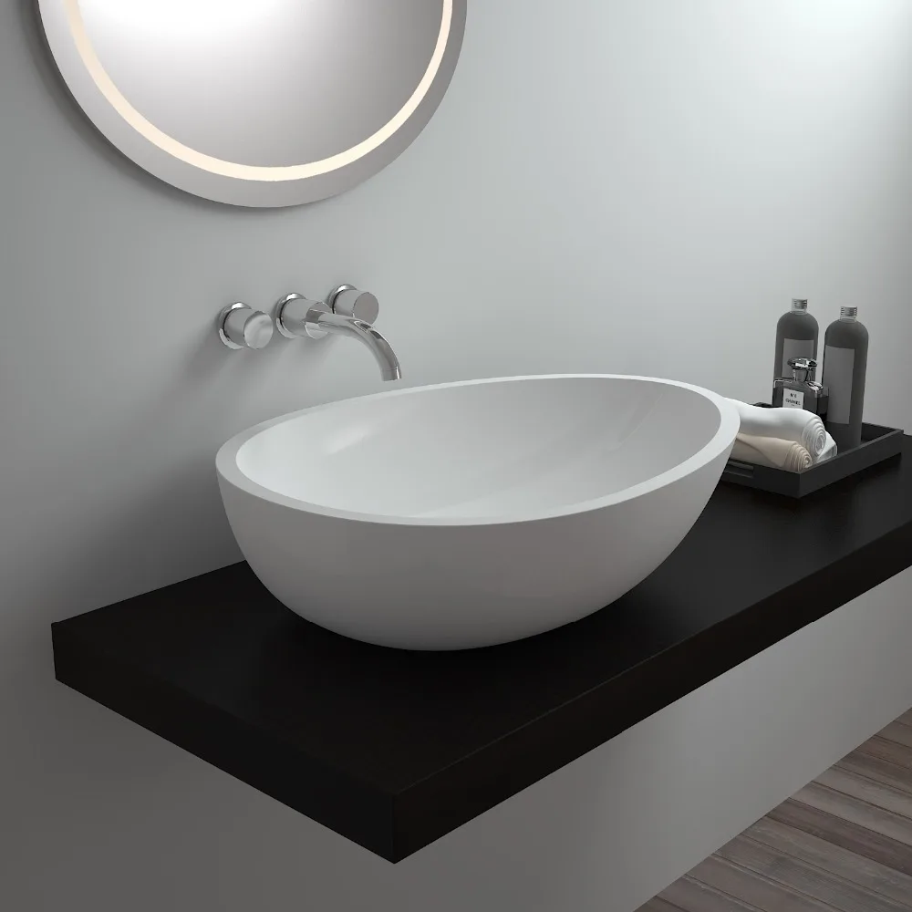 SM-8304 Luxurious vanitary ware Oval natural Stone Sink basin