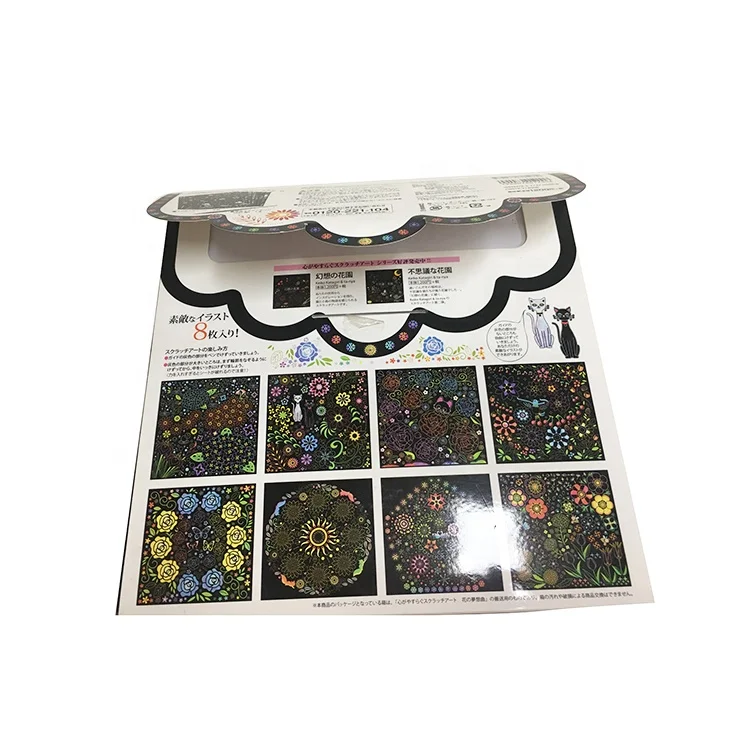 Hot Selling Custom Rainbow Scratch Art Paper with Stencils