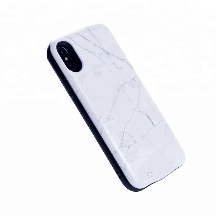 Amazon Seller  Marble mobile battery phone case charger power bank 6000mAh for iphone10 X XS MAX