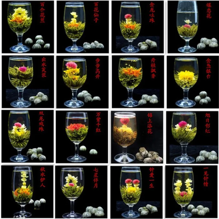
EU Compliant blooming tea China Gift Healthy Jasmine Blooming Flower Tea 