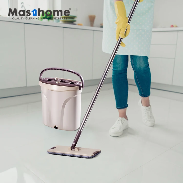 Masthome Wholesale magic 360 automatic detail home cleaning mop squeeze sir cleaning Flat floor mop Microfiber for house