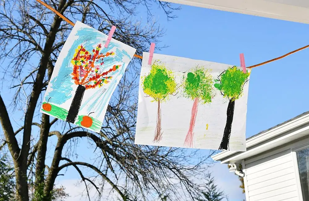 8pk 45mm gold glitter printed wooden paper clips