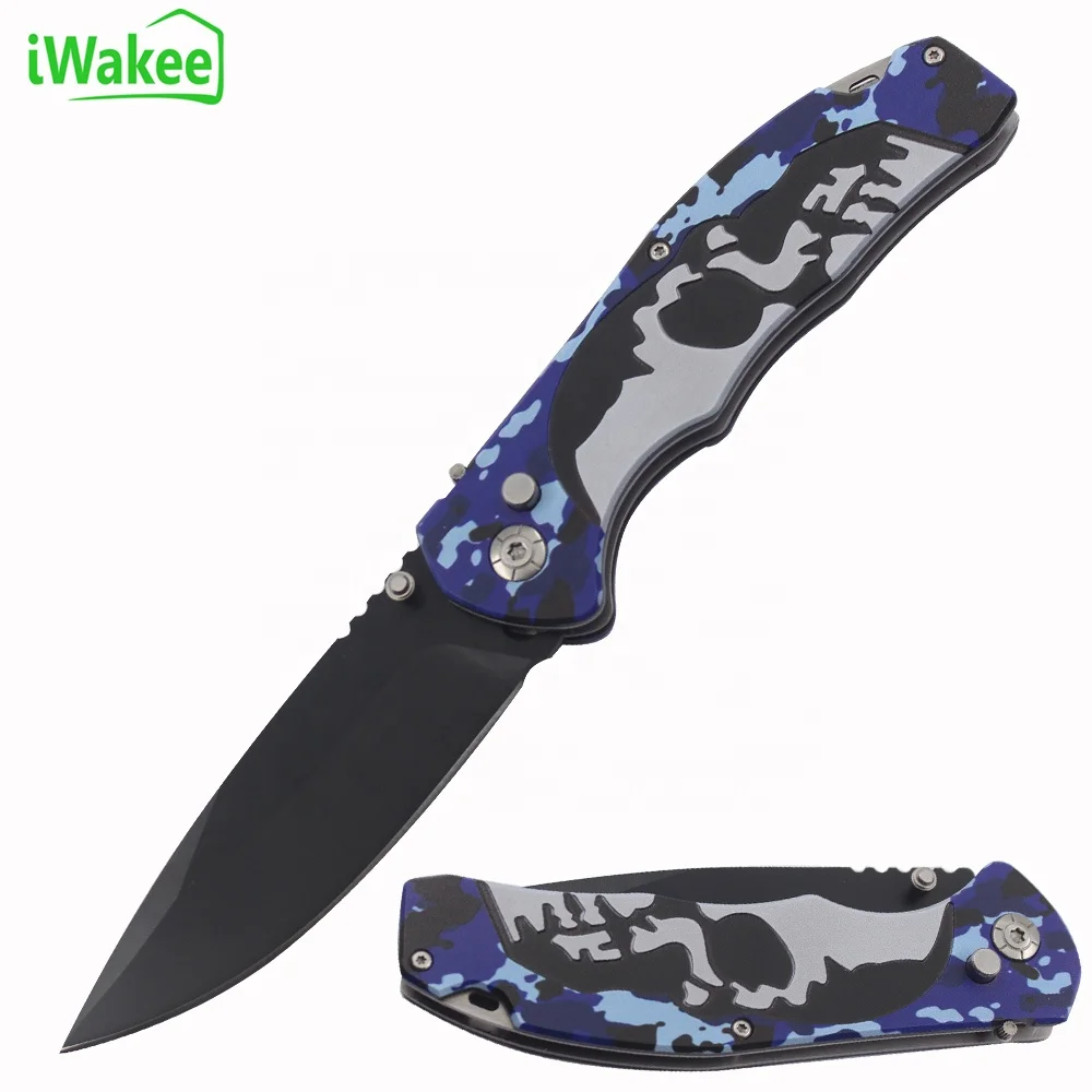 Outdoor Hiking Camping rescuse knife with stainless steel handle + 3D printing coating