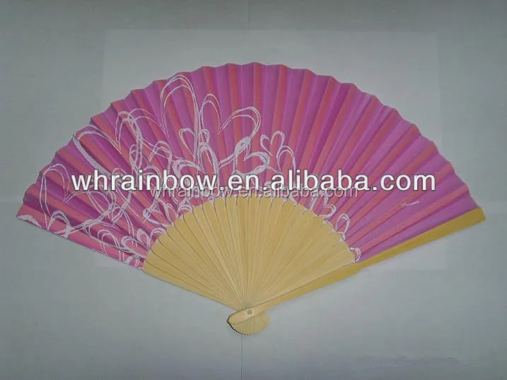 Silk Bamboo Hand Folding Fans wedding gifts 21cm