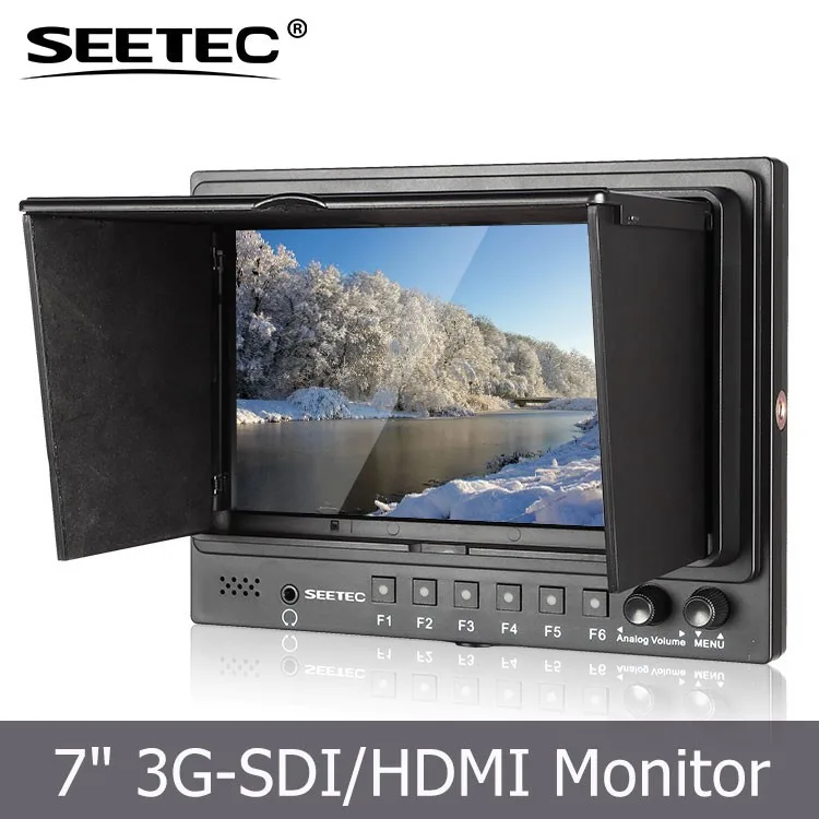 7 дюймов поле жк-hdmi монитор с пикселя к пикселю масштабирование режим внутренний colorbar пластик козырек от солнца