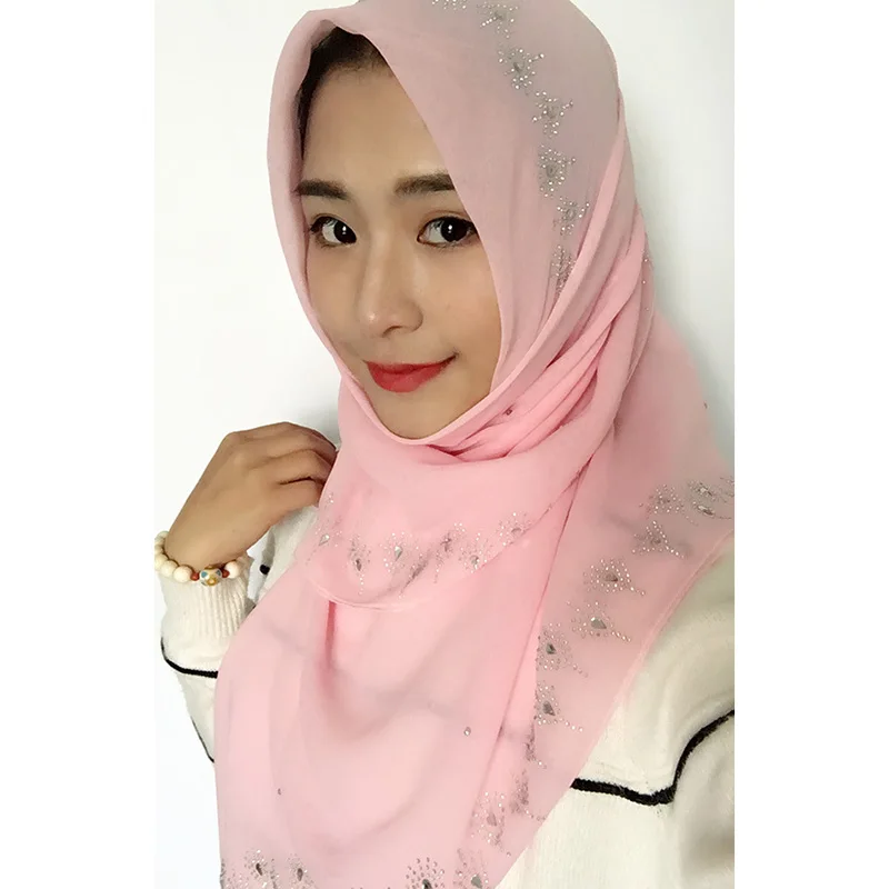 Voile square size popular cute hijabs muslim hijab girls hijab