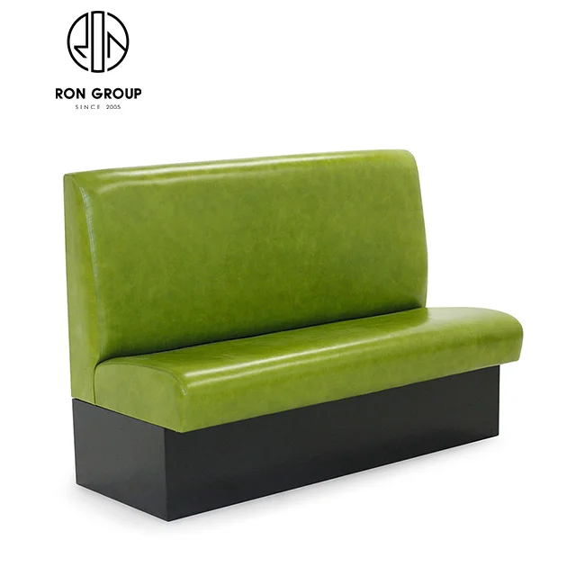 Modern Used Restaurant Furniture Wooden Frame Cafe Bench Seating Luxury PU Leather Pink Booth Sofa