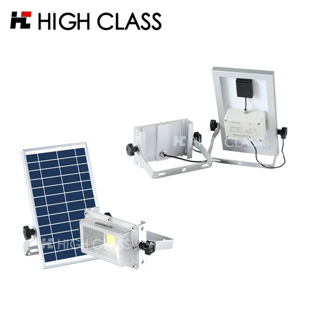 Высококачественный портативный литой алюминиевый прожектор 15 Вт с солнечной панелью высокого качества