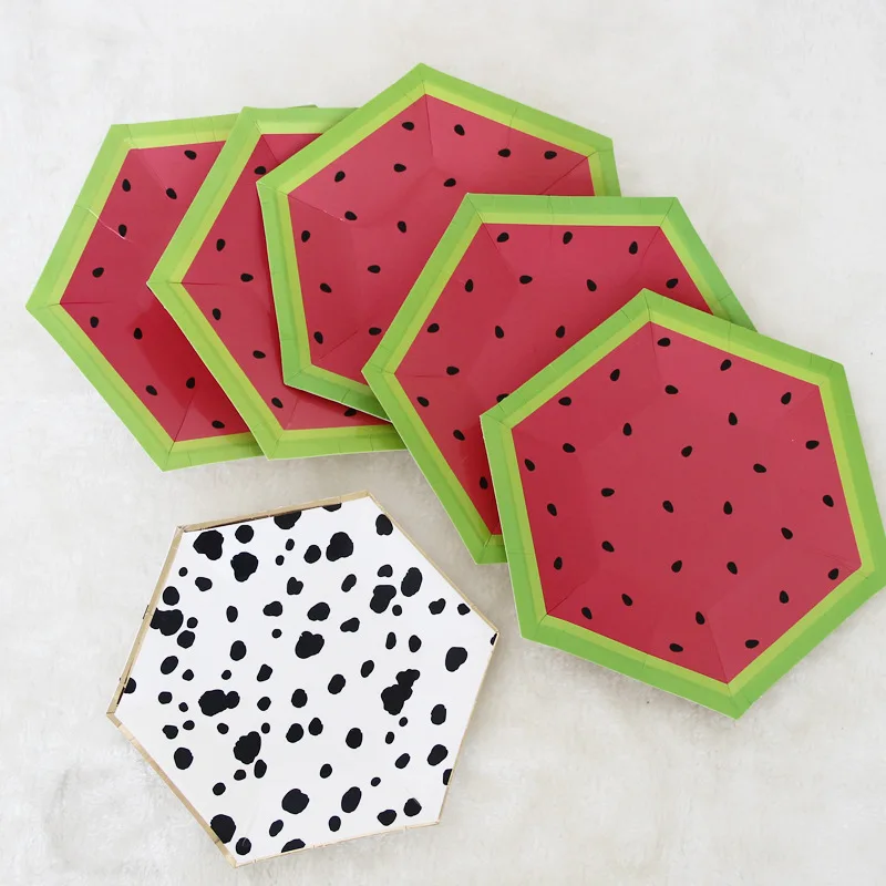 Custom Watermelon Printed Party Disposable Cake Paper Plates