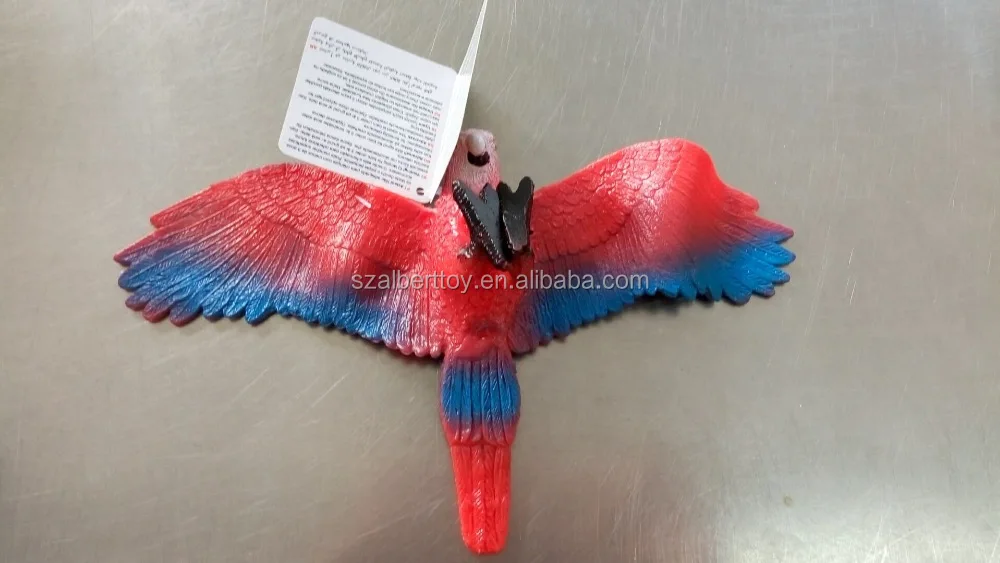 squishy stuffed animals plastic life like parrot tpr toys