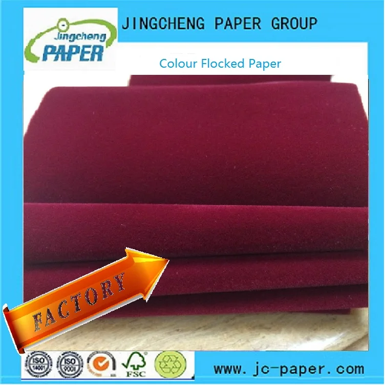 Hot sale velvet flocked paper