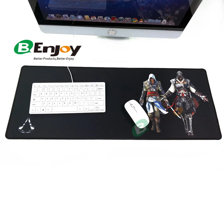 
 XXL большой нескользящий толстый резиновый коврик для компьютерной клавиатуры с пользовательским логотипом, черный игровой коврик для мыши  