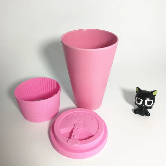 Eco Friendly Nature Material Reusable 450ml 16oz Pure PLA Tea Coffee Mug Travel Mug Coffee Cup Take Away Melamine Free