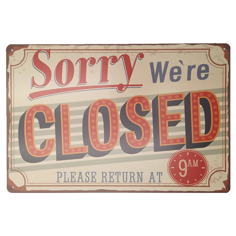 
High quality 20x30cm vintage retro tin signs metal tin for home wall decoration 